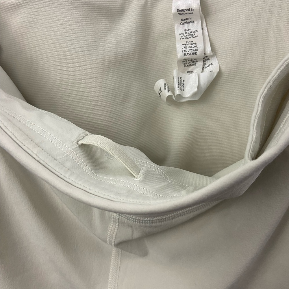 Lululemon White Tennis Shorts Size 10 - Picture 9 of 12